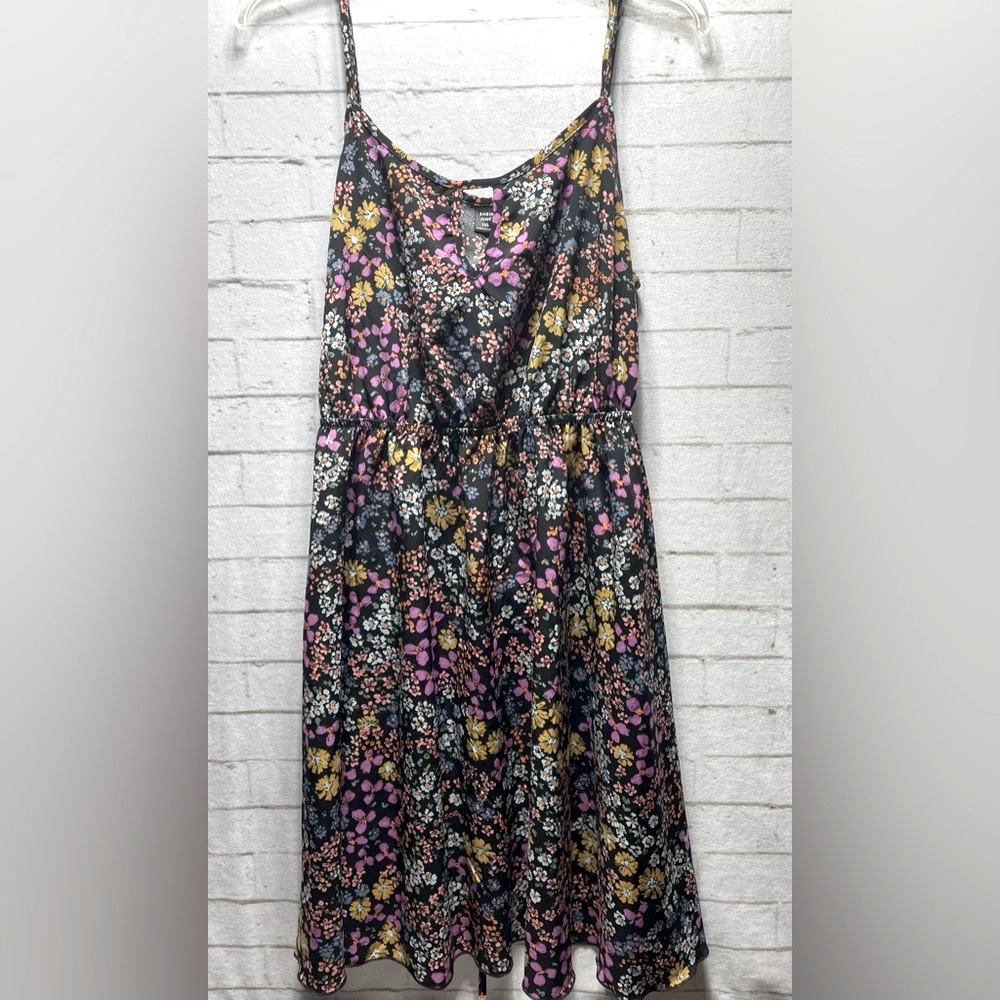 SHEIN Women’s 1XL Floral Print Cut Out Cami Dress Bloomcore‎ Feminine Milkmaid - Picture 2 of 8